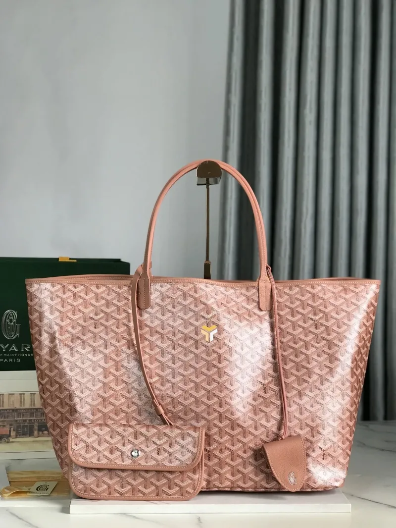 Goyard Pink Tote Bag with Pouch