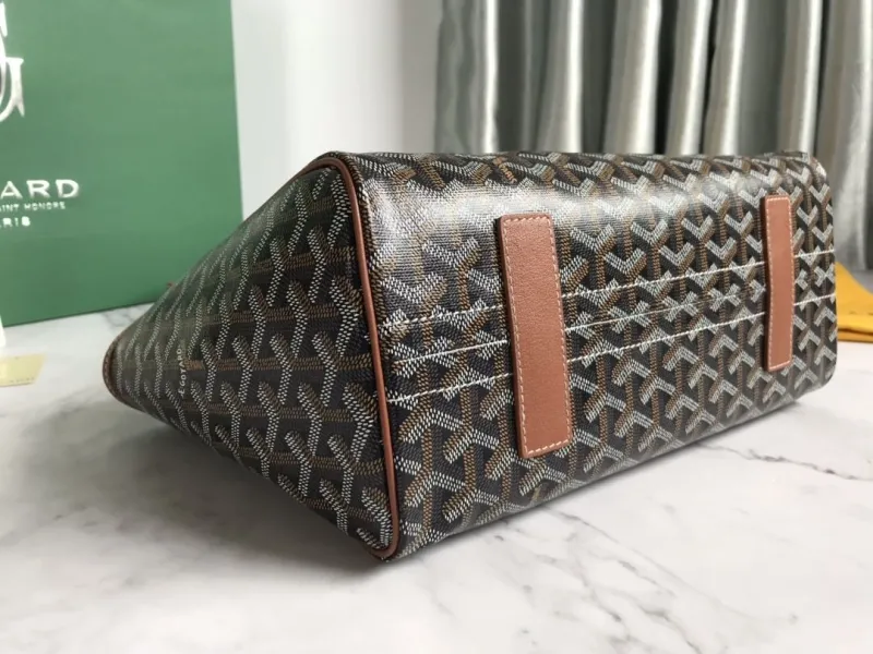 Goyard 165 Brown Trim Tote Shopping Bag - Image 4