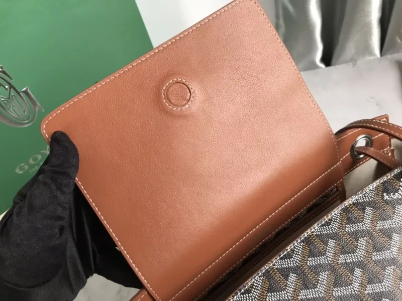Goyard 165 Brown Trim Tote Shopping Bag - Image 7