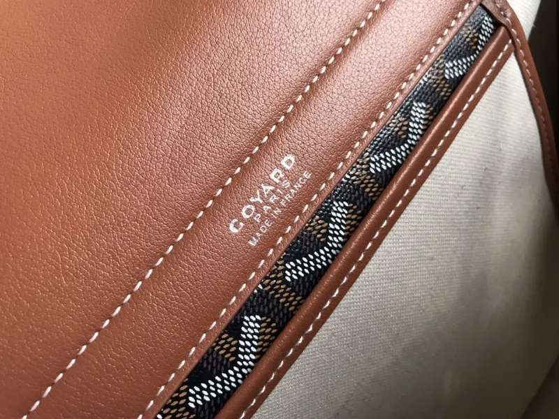 Goyard 165 Brown Trim Tote Shopping Bag - Image 9