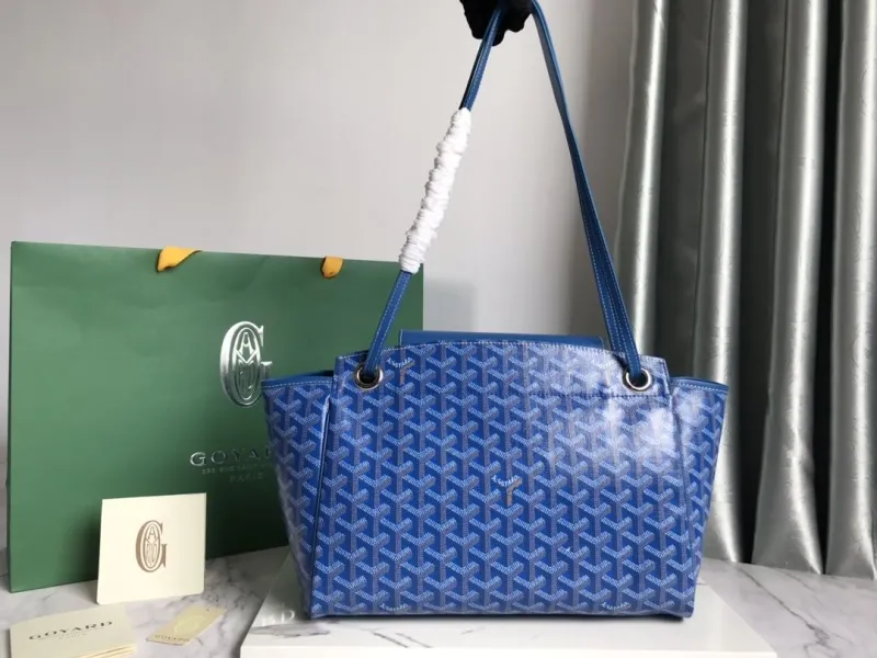 Goyard Blue Shoulder Tote Bag - Image 3