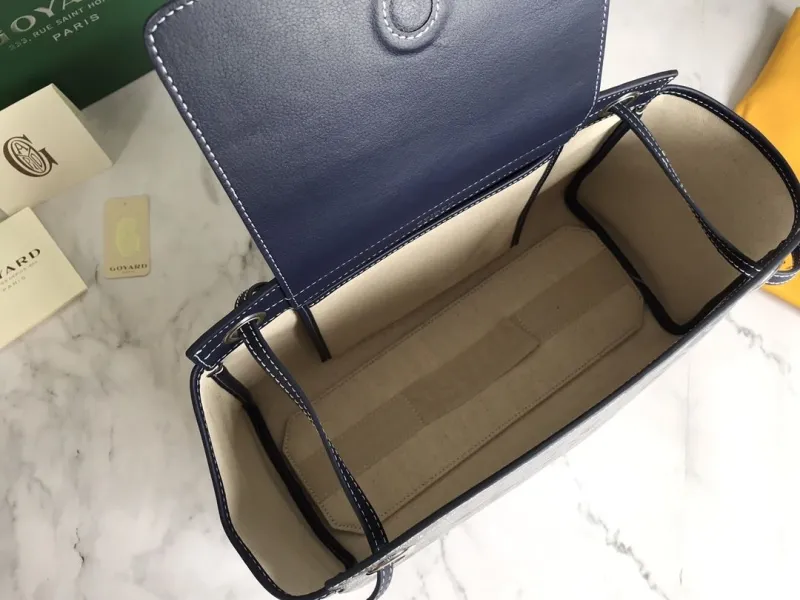 Goyard Navy Tote Shoulder Bag 176 - Image 7
