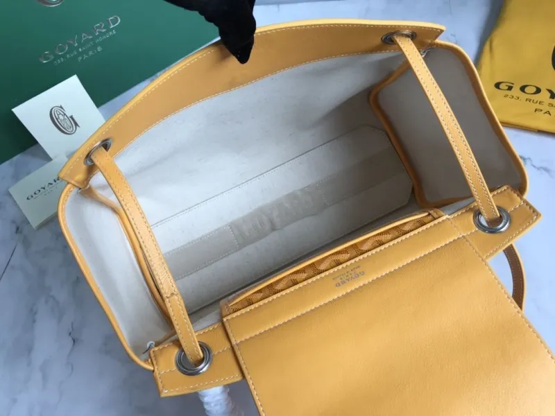 Goyard Yellow Shoulder Tote Bag - Image 8