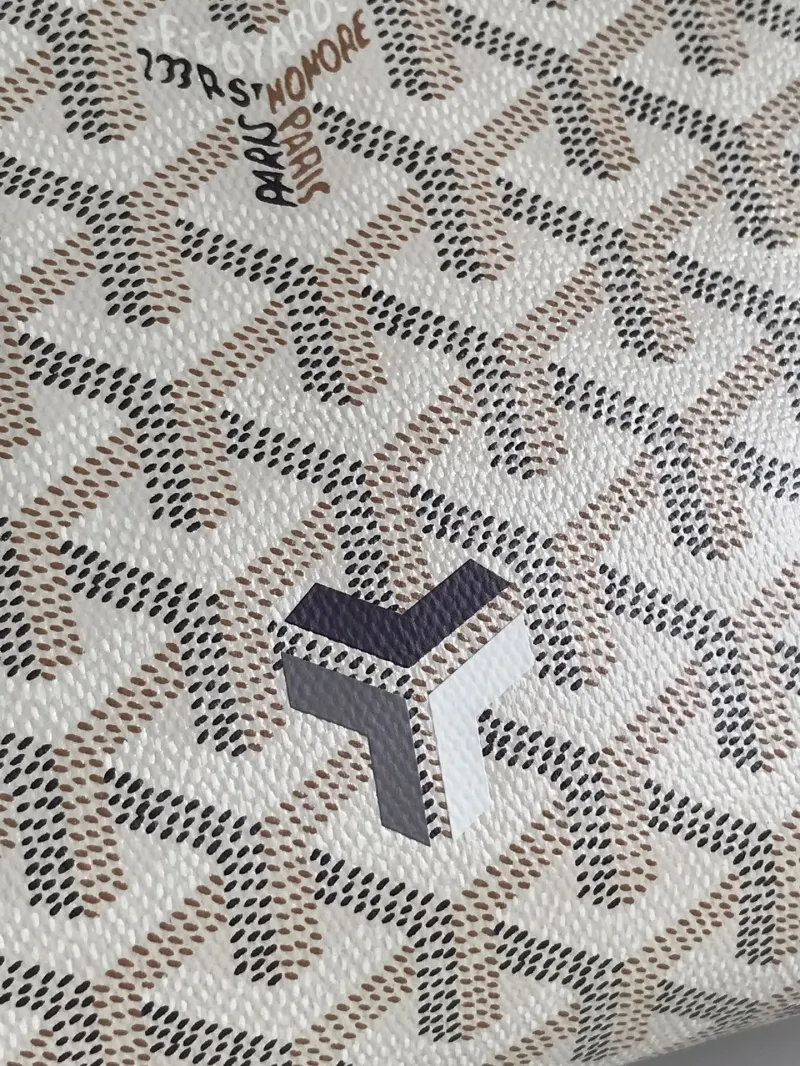 Goyard Cream Tote Shopping Bag - Image 5