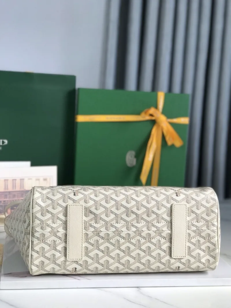 Goyard Cream Tote Shopping Bag - Image 6