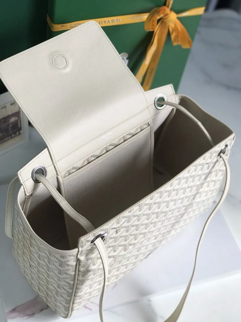 Goyard Cream Tote Shopping Bag - Image 7