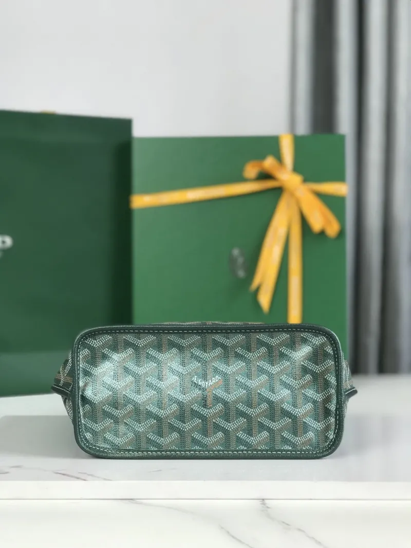 Goyard Green Mini Tote Bag with Pouch - Image 4