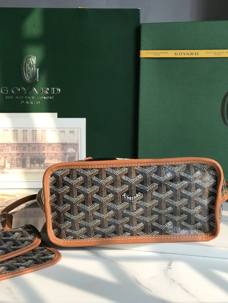 Goyard Shopping Tote Bag Black Tan - Image 4