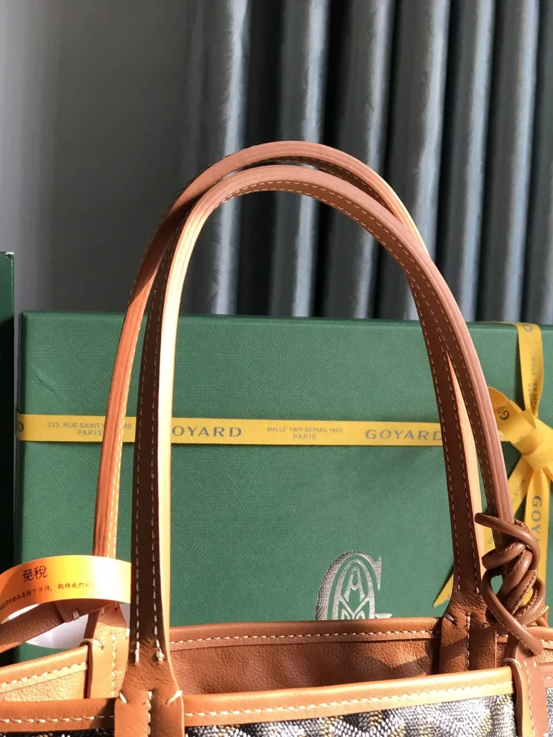 Goyard Shopping Tote Bag Black Tan - Image 5