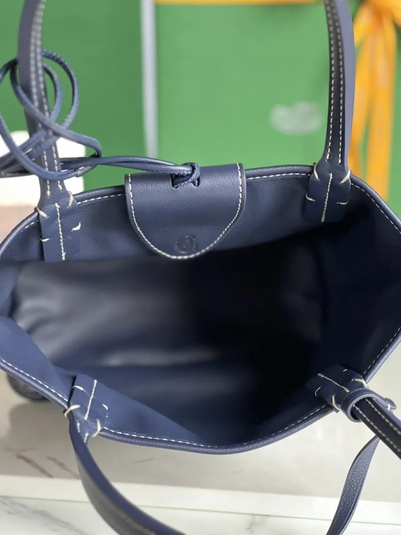 Goyard Navy Shopping Tote Bag with Dog Print - Image 6