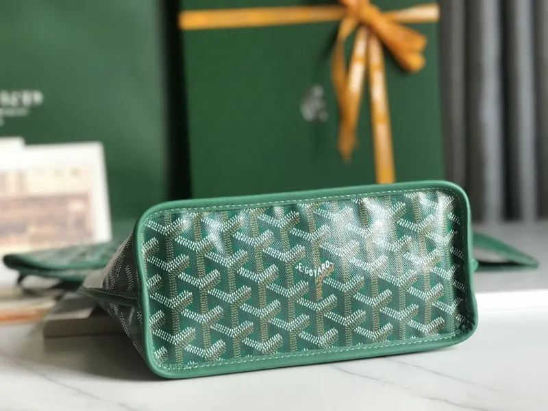 Goyard Green Shopping Tote Bag 207 - Image 3