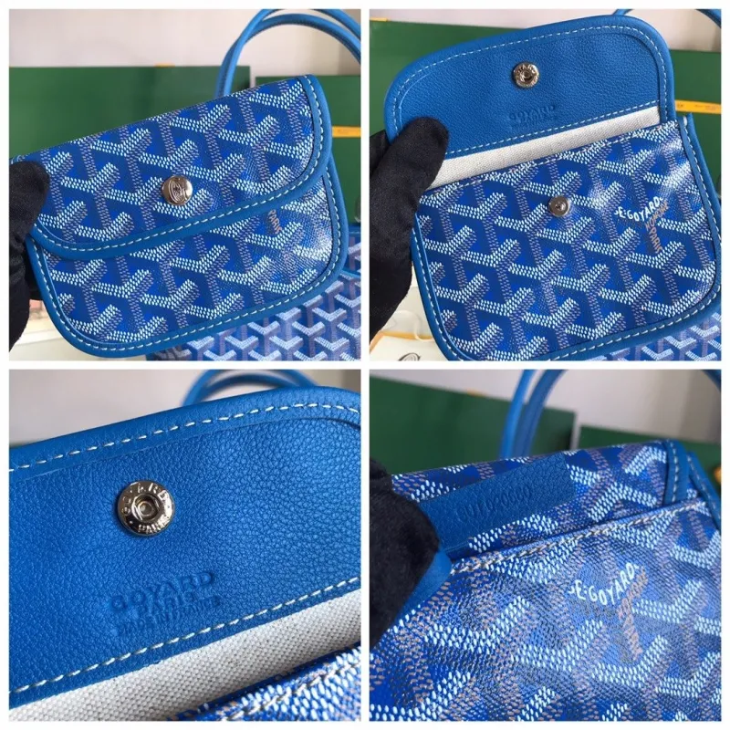 Goyard Blue Shopping Tote Bag - Image 4