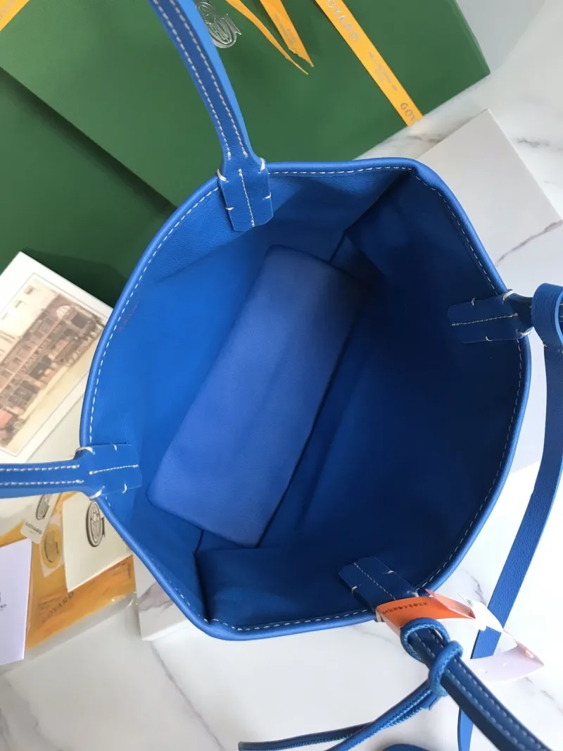 Goyard Blue Shopping Tote Bag - Image 7