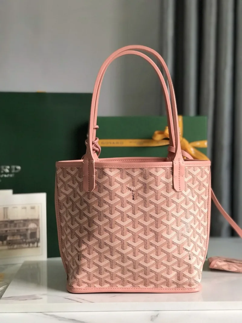 Goyard Pink Shopping Tote Bag 211 with Pouch - Image 3