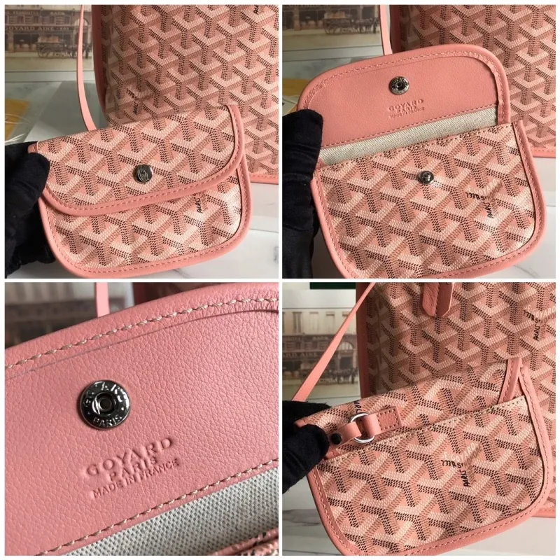Goyard Pink Shopping Tote Bag 211 with Pouch - Image 9