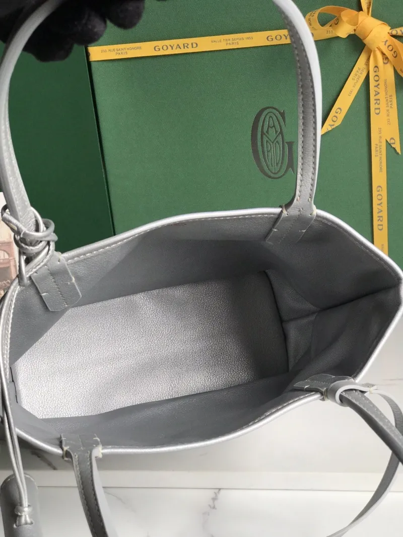 Goyard Silver Tote Shopping Bag Set - Image 7
