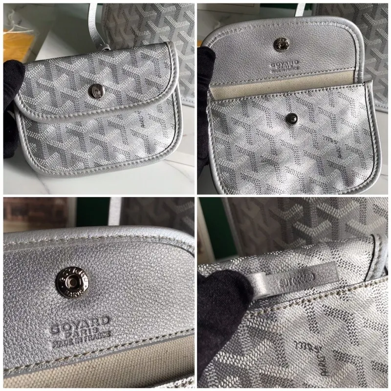 Goyard Silver Tote Shopping Bag Set - Image 9