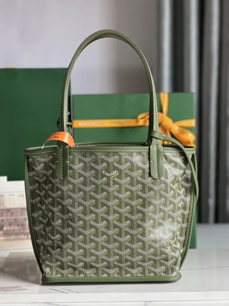 Goyard Olive Green Tote Bag 215 - Image 3