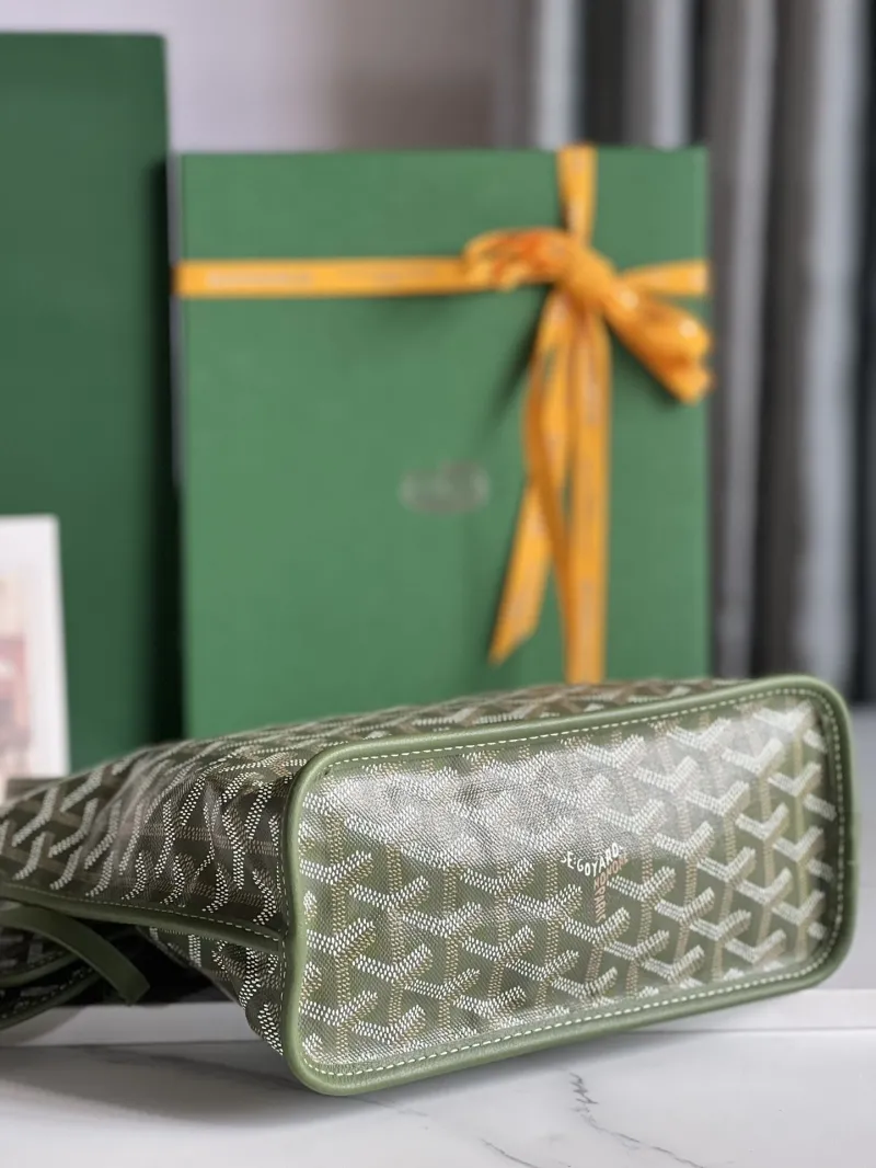 Goyard Olive Green Tote Bag 215 - Image 4