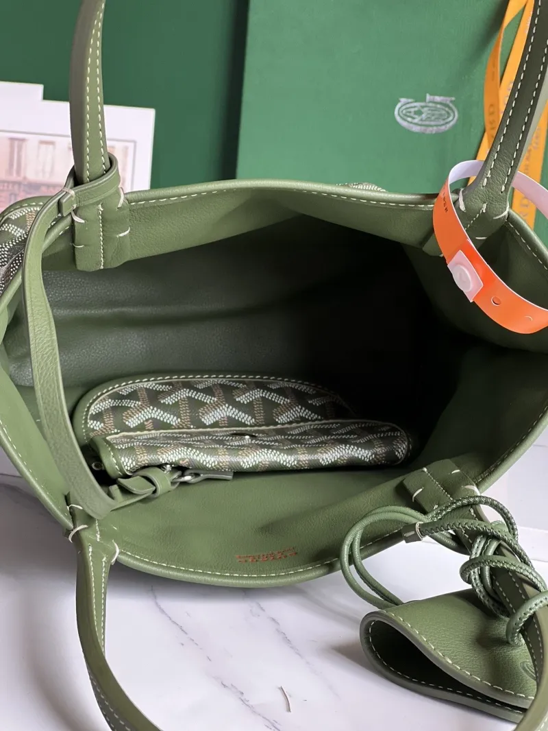 Goyard Olive Green Tote Bag 215 - Image 6
