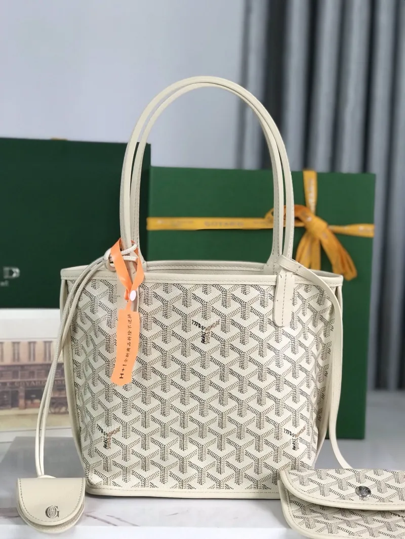 Goyard Cream Shopping Tote Bag 216 - Image 4