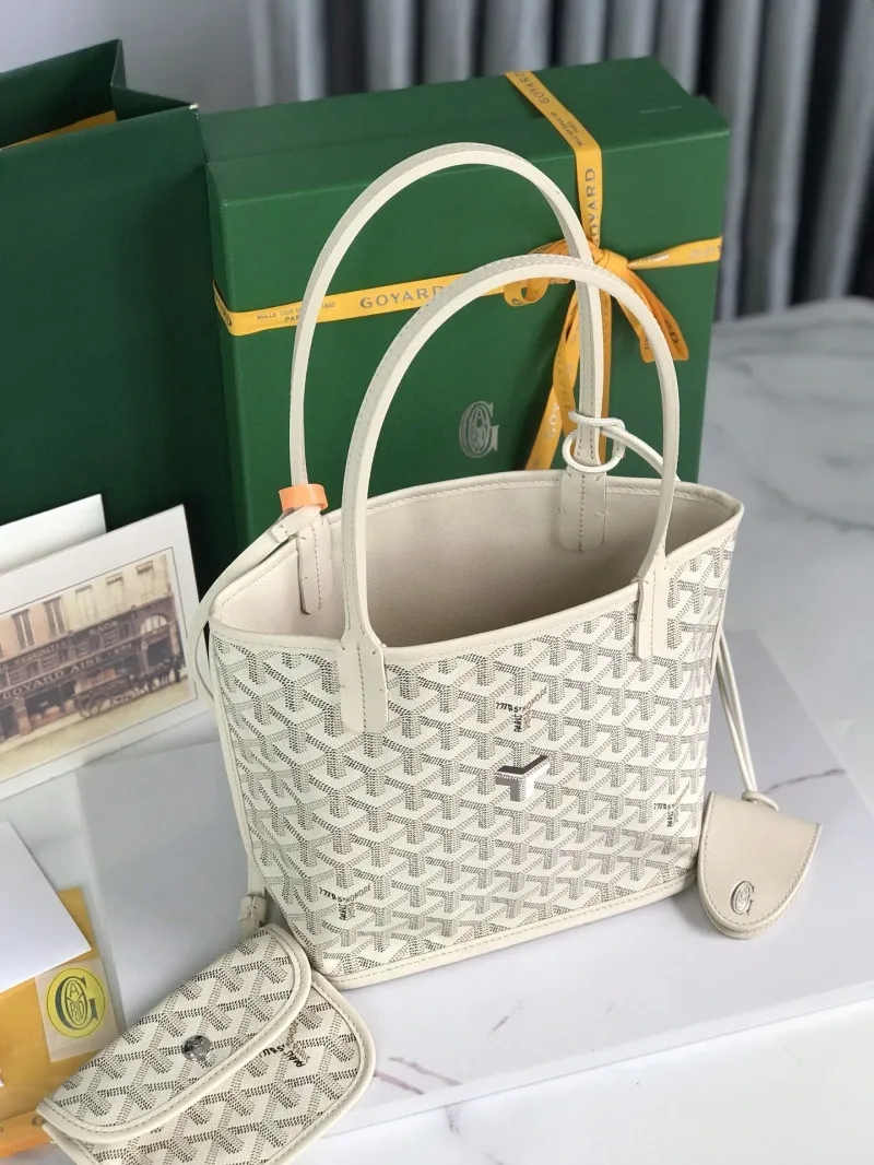 Goyard Cream Shopping Tote Bag 216 - Image 7