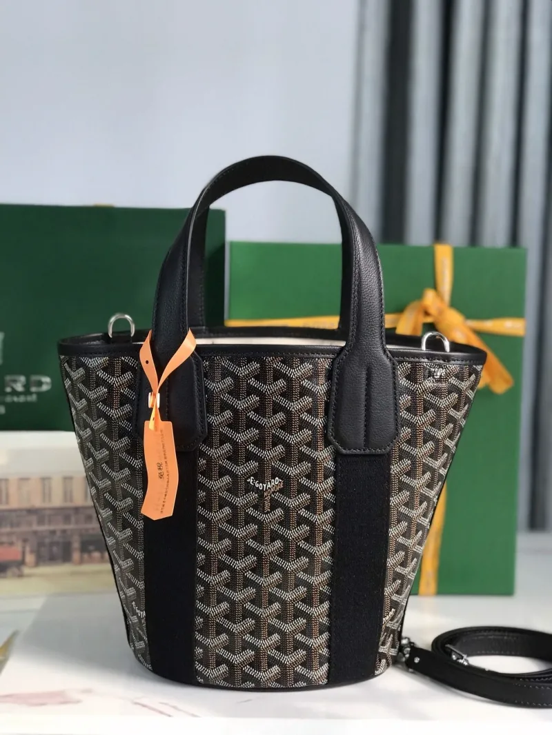Goyard Black Bucket Crossbody Shopping Bag - Image 3