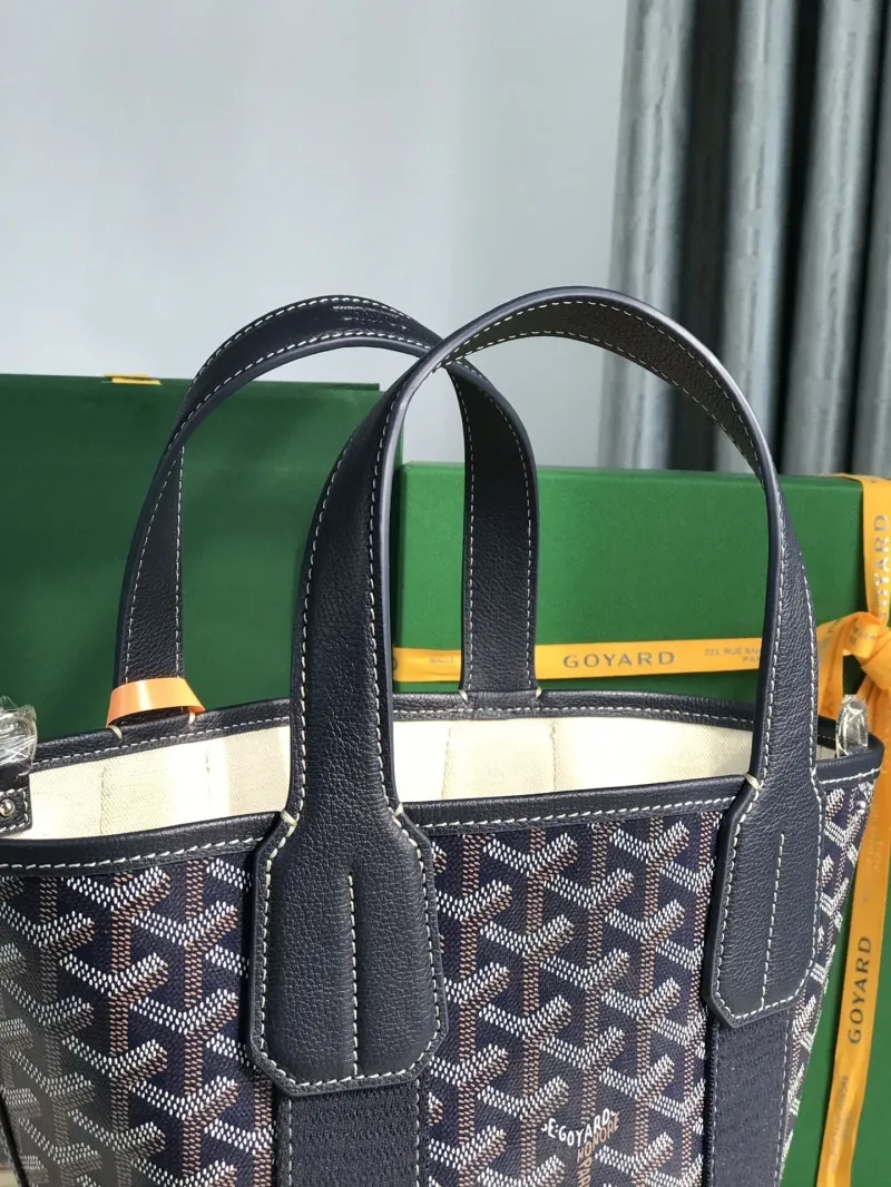 Goyard Navy Blue Bucket Tote Bag with Strap 222 - Image 4