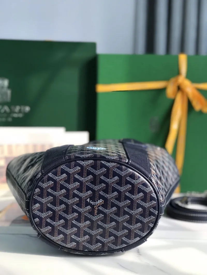 Goyard Navy Blue Bucket Tote Bag with Strap 222 - Image 5