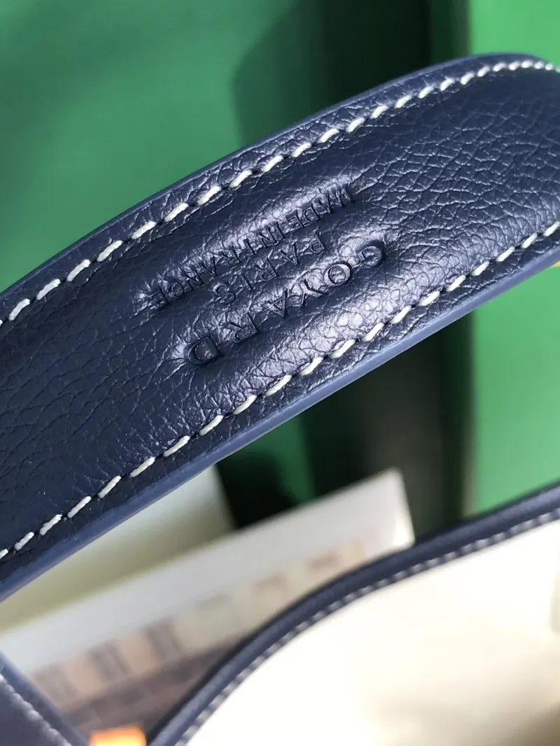 Goyard Navy Blue Bucket Tote Bag with Strap 222 - Image 6