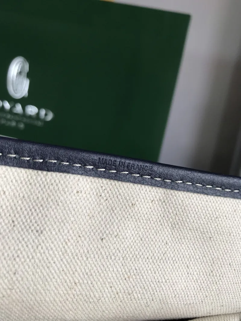 Goyard Navy Tote Bag with Mini Pouch - Image 6