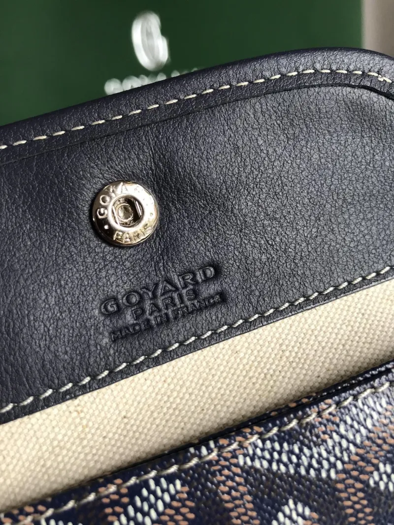 Goyard Navy Tote Bag with Mini Pouch - Image 9