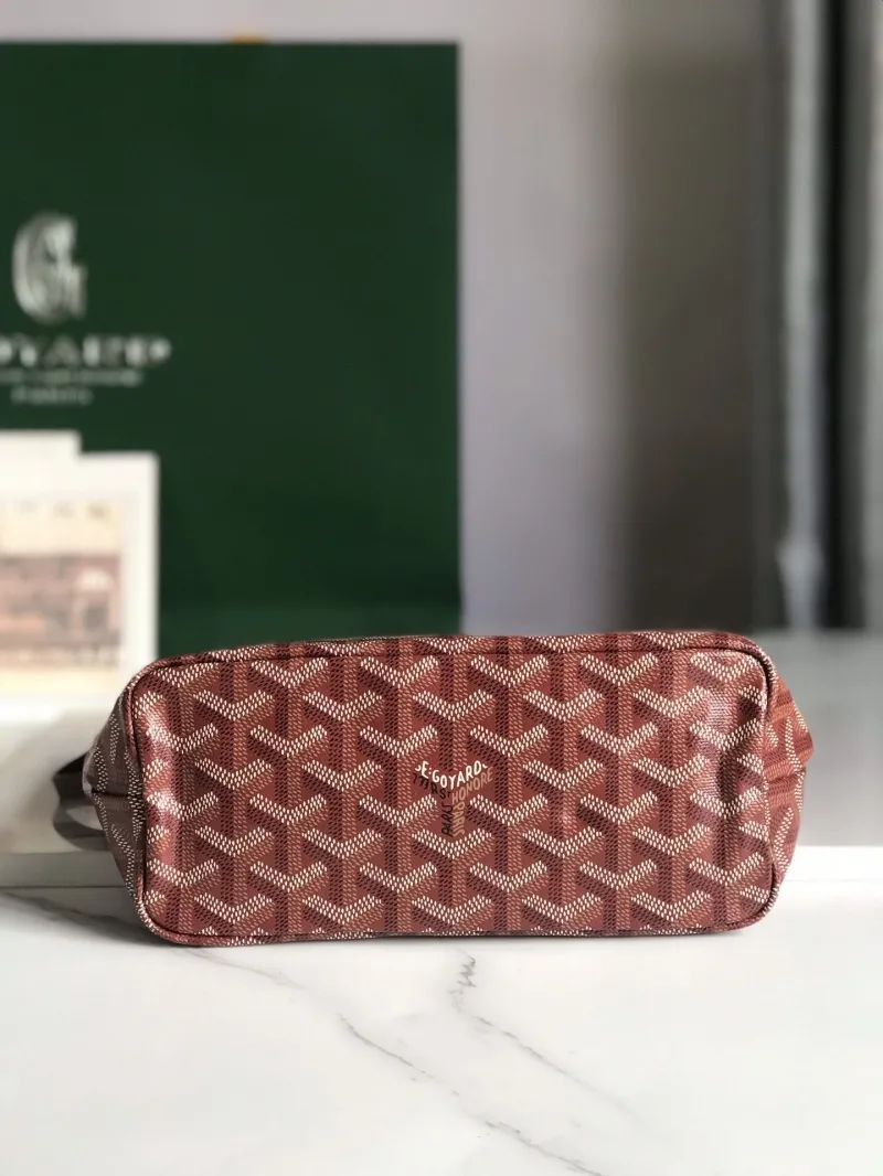 Goyard Burgundy Tote Bag with Pouch 232 - Image 5