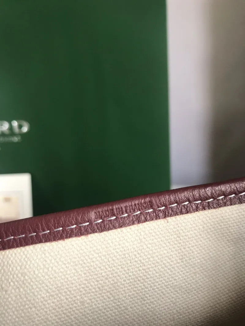 Goyard Burgundy Tote Bag with Pouch 232 - Image 6