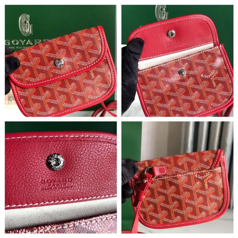 Goyard Red Tote Bag With Pouch - Image 8