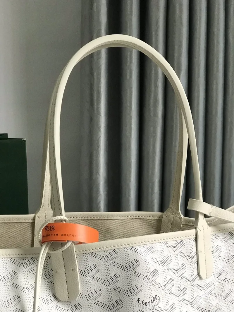 Goyard White Tote Bag 237 - Image 4
