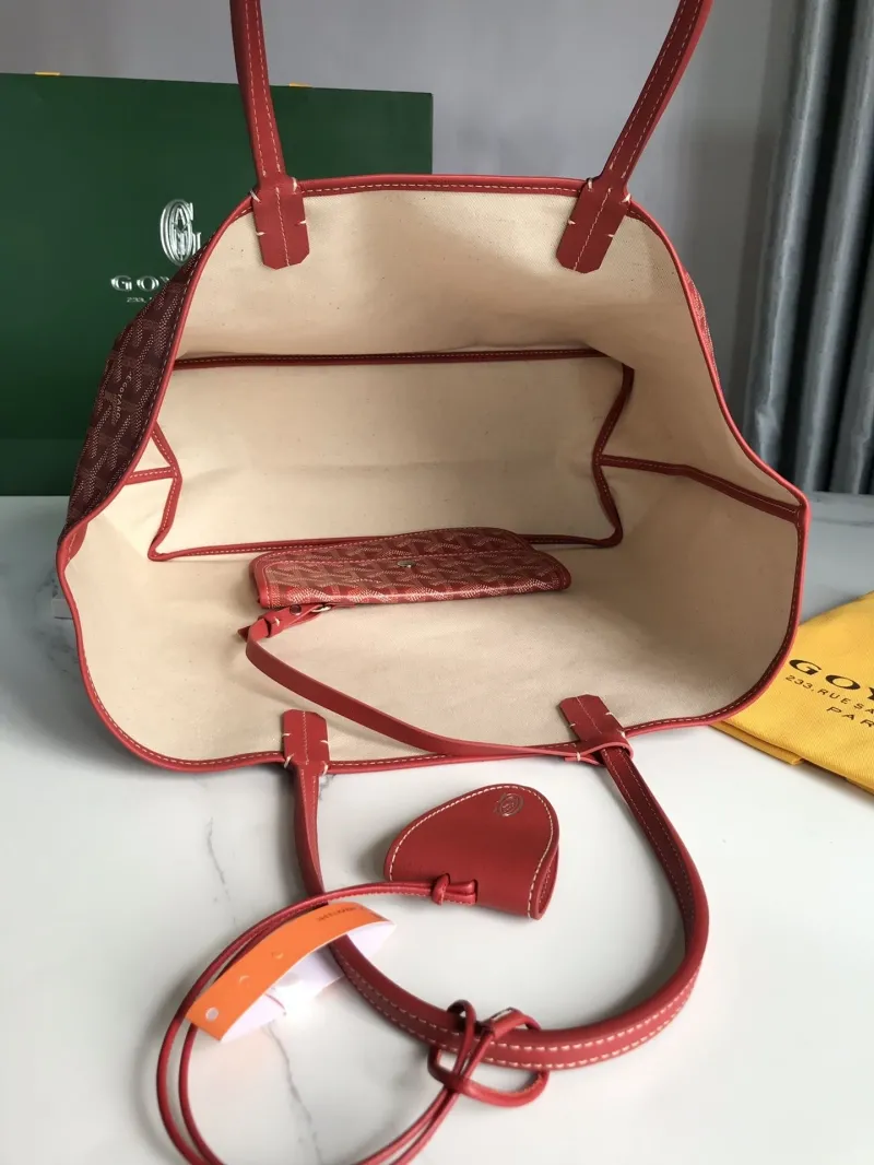 Goyard Red Shopping Tote Bag 240 - Image 8
