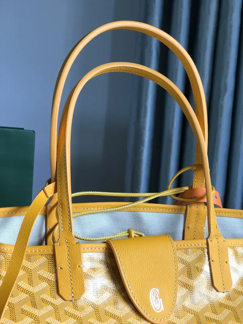Goyard Yellow Tote Shopping Bag with Pouch - Image 4