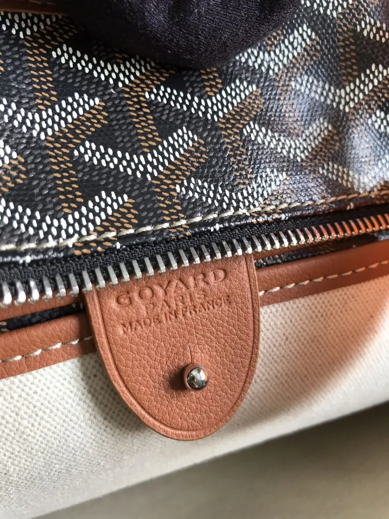 Goyard Black Tan Shopping Tote Bag - Image 7