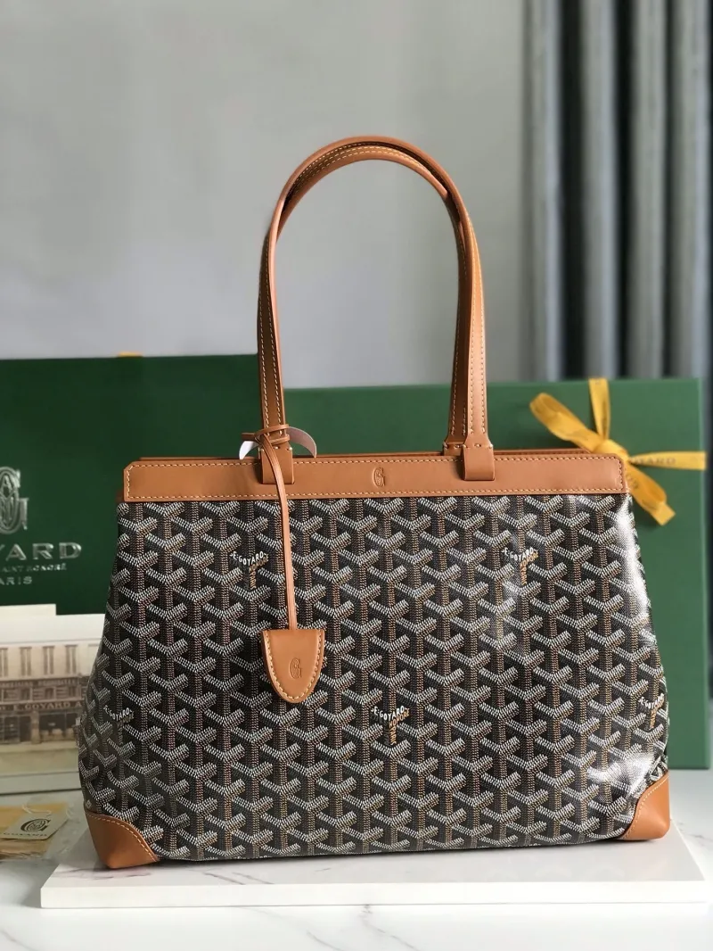 Goyard 271 Brown Black Tote Bag