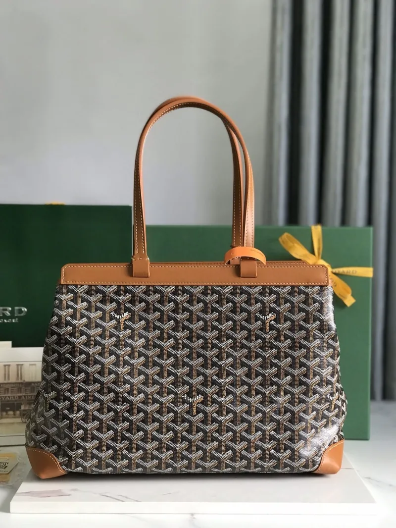 Goyard 271 Brown Black Tote Bag - Image 3