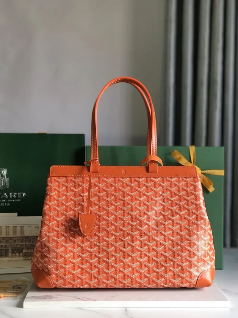 Goyard Orange Tote Shopping Bag