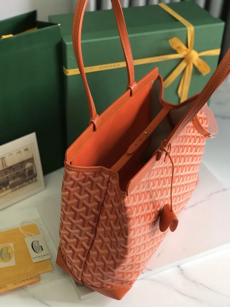 Goyard Orange Tote Shopping Bag - Image 6