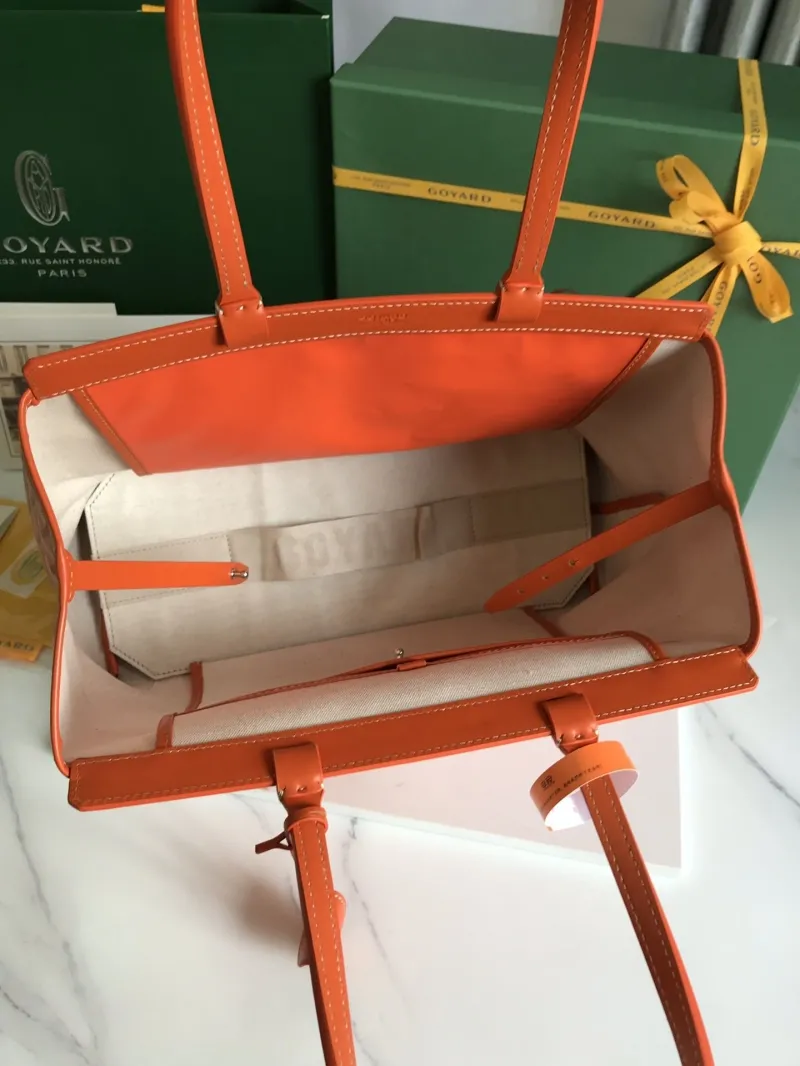 Goyard Orange Tote Shopping Bag - Image 7