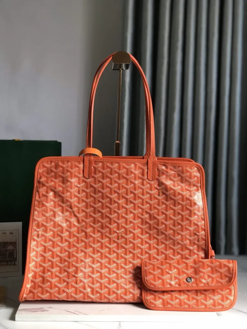 Goyard Orange Tote Bag with Pouch
