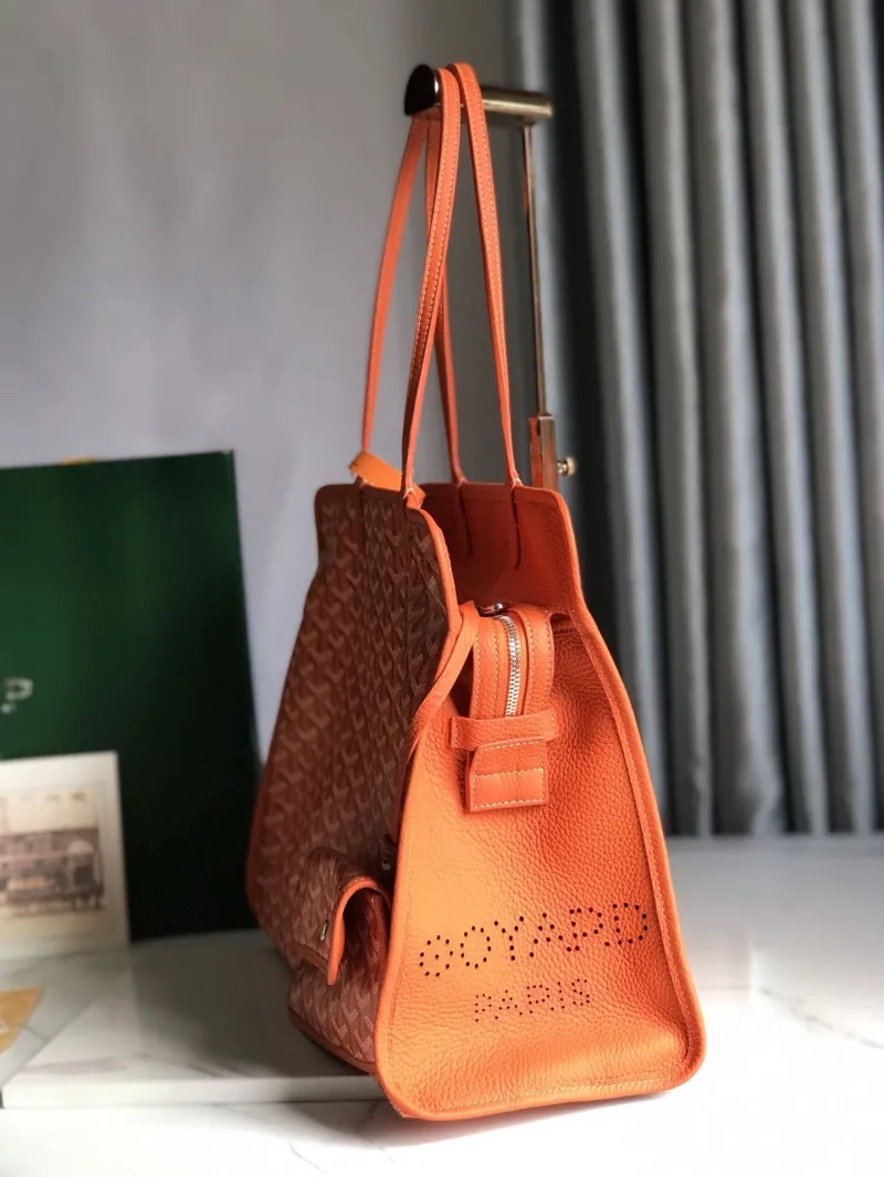 Alternative view of Goyard Orange Tote Bag with Pouch