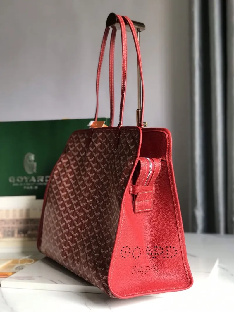 Alternative view of Goyard Red Shopping Tote Bag 282