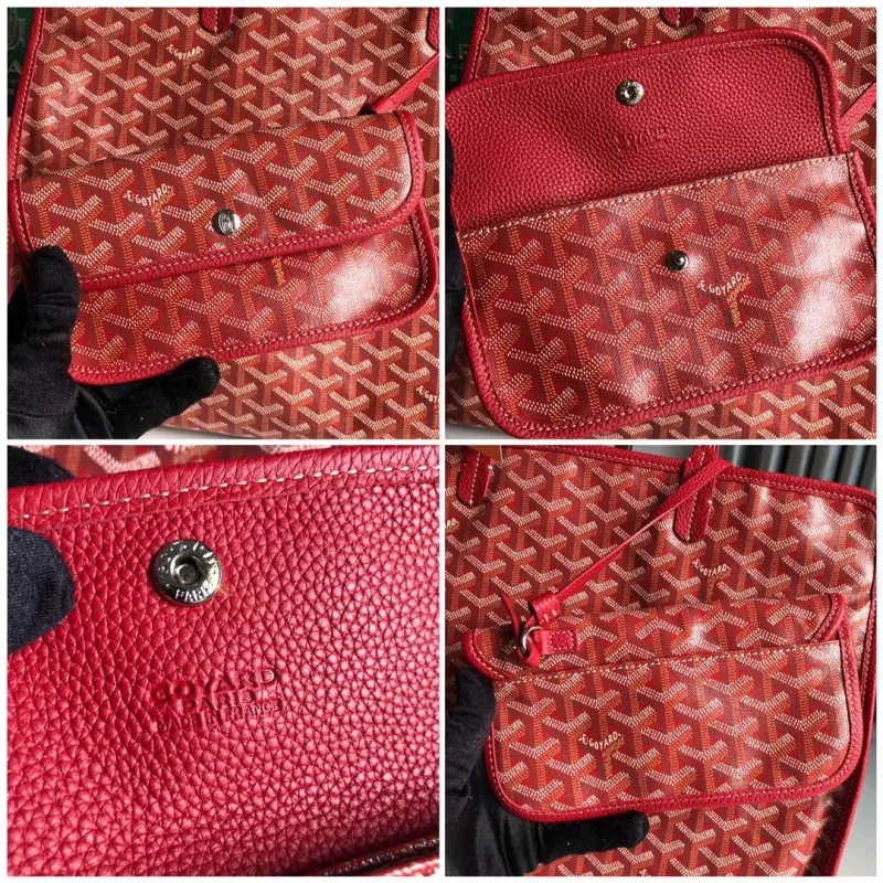 Goyard Red Shopping Tote Bag 282 - Image 9
