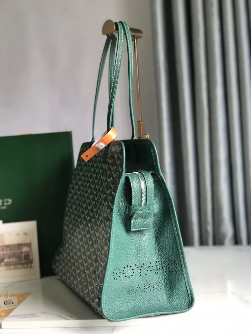 Alternative view of Goyard Green Shopping Tote Bag 284 with Pouch