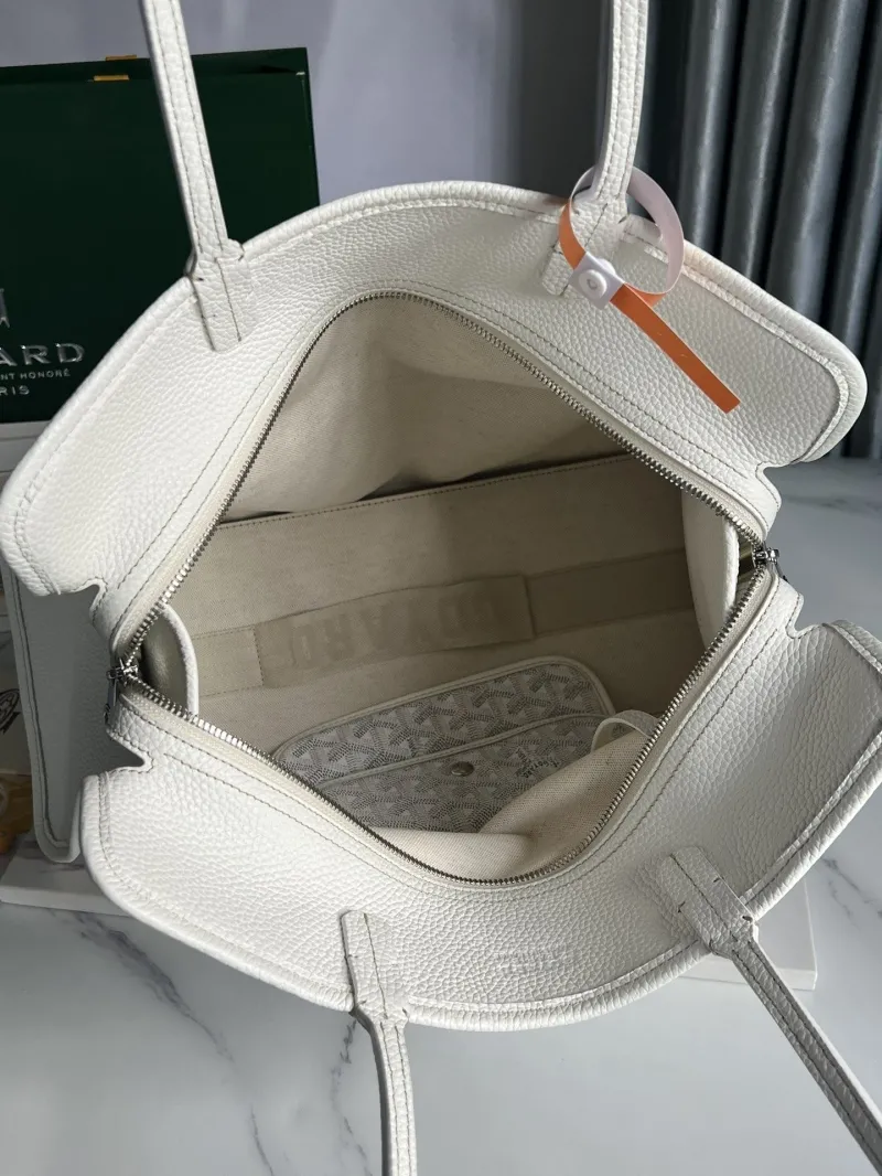 Goyard White Tote Bag 288 - Image 7